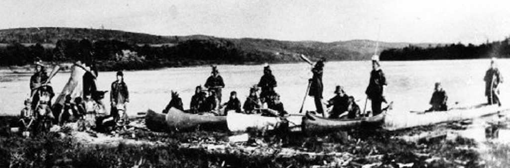Canoes on Wolastoq (Saint John River)