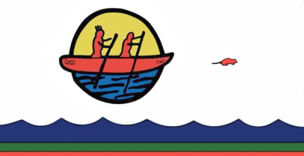 The original flag of the ‘People of the Beautiful and Bountiful River.’