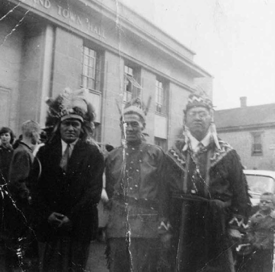 William Wood, Chief of Red Bank, Edmund Frances, Chief of Burnt Church and Daniel Paul, Chief of Eel Ground headed to meet Lord Beaverbrook