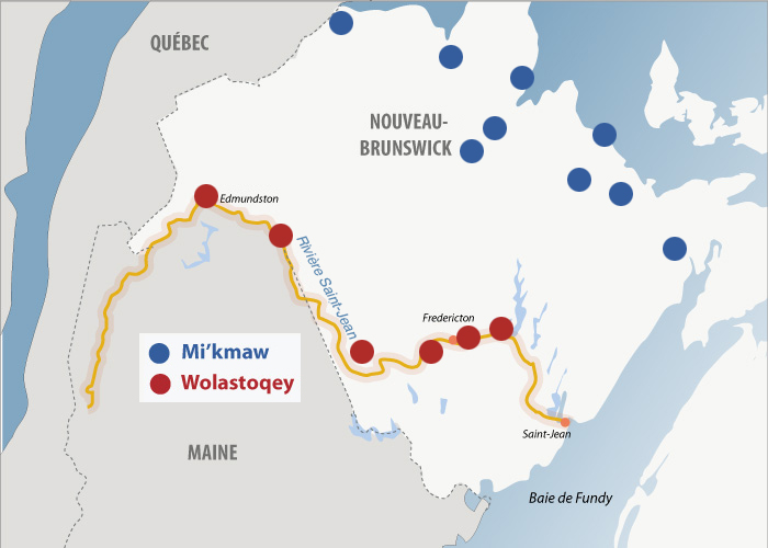 Carte de la rivière Saint-Jean